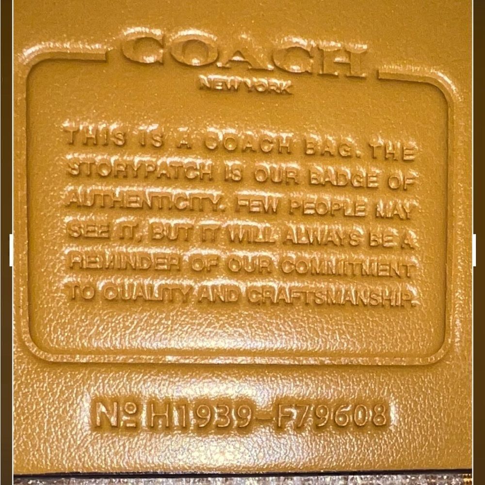 🔥🎁NWT! Coach Gallery Tote Handbag Crossgrain Leather Yellow Msrp:$328.00e - Picture 9 of 10